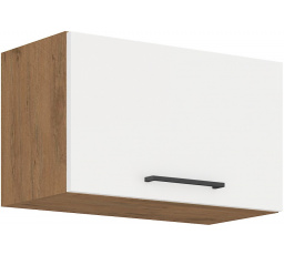 Horní skřínka VEGAS - 60 GU-36 1F, Dub Lancelot / Bílý lesk