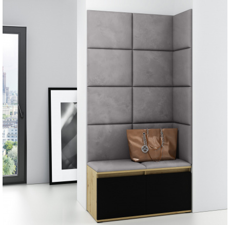 Předsíňová stěna EMI 2, Trinity 33/Artisan + černá Předsíňová stěna EMI 2, Trinity 33/Artisan + černá