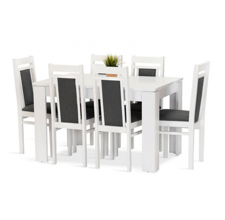 Jídelní set Akord 6 bílá/modrá Jídelní set Akord 6 bílá/modrá