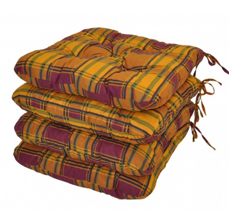 Sedák UNI Maxi barva okrová kostka - set 4 kusy