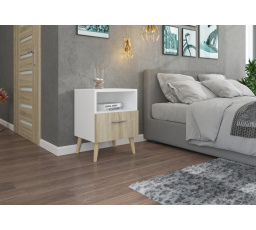 Noční stolek se zásuvkou LOGAN White+Sonoma