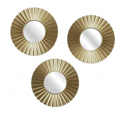 Sada 3 zrcadel Origami zlaté