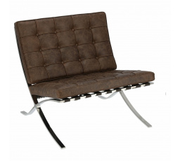 Křeslo BA1 tmavě hnědé vintage