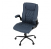 Kancelářské křeslo, houpací mechanismus, modrá ekokůže, KA-Y344 BLUE