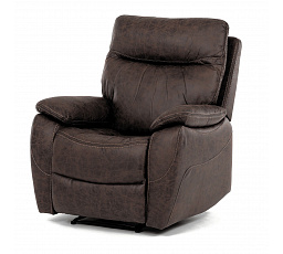 Polohovací křeslo, hnědá, látka vintage, TV-4092 BR3