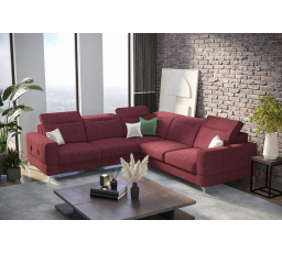 Rohová sedací souprava MALIBU MAX 250x250 - pravá, odstíny bordó