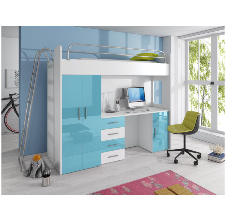 Patrová postel PARADISE 4D TYRKYS Patrová postel PARADISE 4D TYRKYS