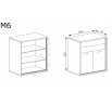 Komoda MEDIOLAN M6 Natural Hikora
