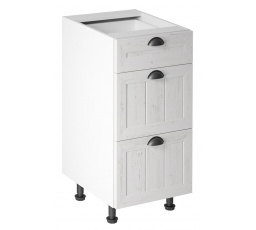 Skříňka dolní PROWANSJA D40S3, Bílá/Borovice Andersen