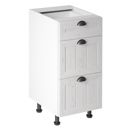 Skříňka dolní PROWANSJA D40S3, Bílá/Borovice Andersen