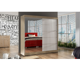 Šatní skříň BAJA III 200, Dub sonoma/Bílá