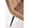 Jídelní židle K580, Béžový Velvet/Černá