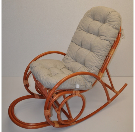 Polstr na houpací křeslo tmavě béžový melír