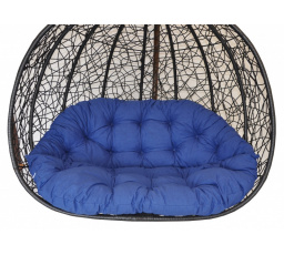 Polstr na závěsnou houpačku Double - látka tmavě modrý melír