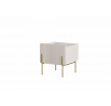 Noční stolek Malmi, kašmír / crema bianca / zlaté nohy
