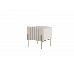 Noční stolek Malmi, kašmír / crema bianca / zlaté nohy