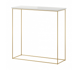 Konzole Milan Zlatý+Bílý Lesk
