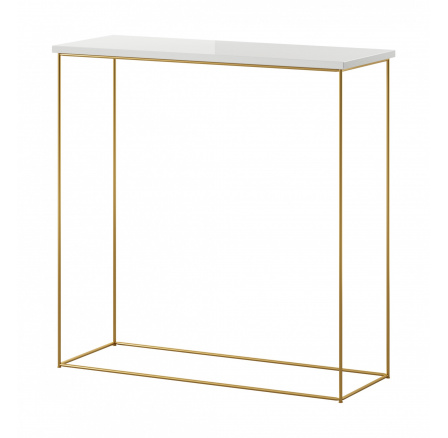 Konzole Milan Zlatý+Bílý Lesk Konzole Milan Zlatý+Bílý Lesk