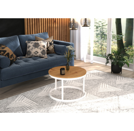 Konferenční stolek RINEN Bílý+Artisan Konferenční stolek RINEN Bílý+Artisan