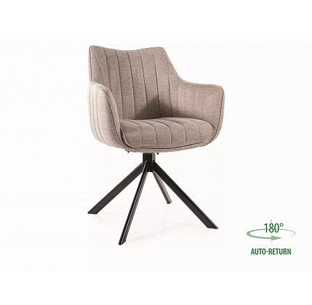 Jídelní otočná židle AZALIA, Brego Světle béžová 31/Černá