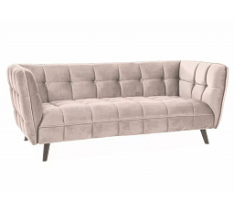 Pohovka CASTELLO 3 Velvet, béžový Bluvel 28/wenge