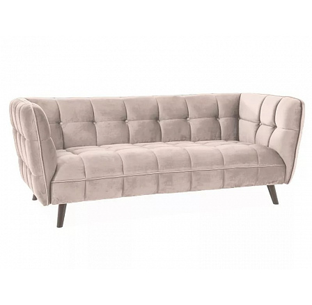 Pohovka CASTELLO 3 Velvet, béžový Bluvel 28/wenge