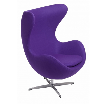 Křeslo Vejce fialový kašmír 4 Premium
