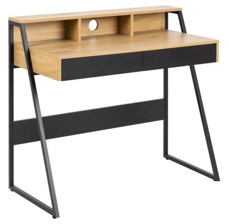Psací stůl Reece černý/přírodní