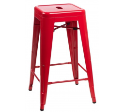 Barová židle Paris 75 cm. červený insp. Tolix
