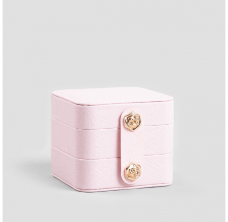 Šperkovnice LOVE 3 patra růžová 9.5x9.5x8 cm 726453