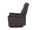 Polohovací křeslo, elektrické zabudované ovládání, hnědá, látka, TV-925 BR2
