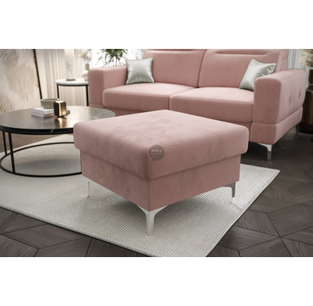 Taburet čalouněný  MALIBU 70 x 70 cm - Odtíny Růžové