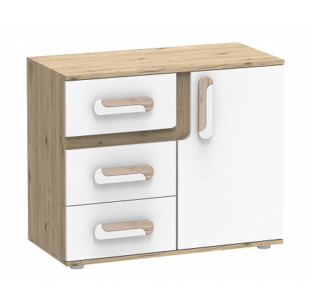 Komoda APETITO 08, Dub/Bílá