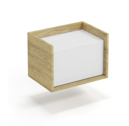 Skříň MOBIUS LOWBOARD 1D, přírodní/bílá Skříň MOBIUS LOWBOARD 1D, přírodní/bílá