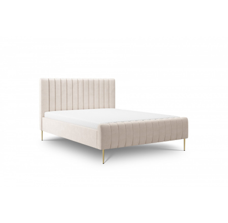 Čalouněná postel Nicole 140x200, Salvador /zlaté nohy