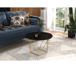 Konferenční stolek LIAM Zlatý+Černý