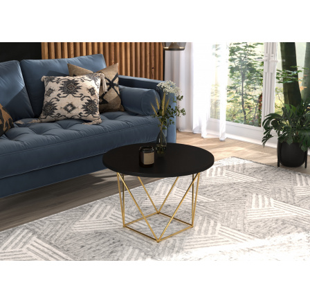 Konferenční stolek LIAM Zlatý+Černý