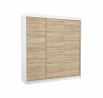 Posuvná skříň MEGAN 200 Bílá+Sonoma