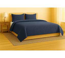 Francouzské mušelínové povlečení tmavě modré 220x200