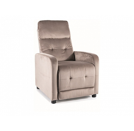 Polohovací křeslo OTUS VELVET, Tmavě béžový Bluvel 40
