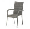 Zahradní židle, kov, polyratan, šedá, AZC-S2114 GREY