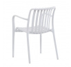 Zahradní židle plast, bílá, CT-X7029 WT