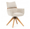 Jídelní židle, béžová, látka, DCH-D1348 CRM2