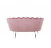 Sofa SF1-FXJG sametová růžová , nohy stříbrné