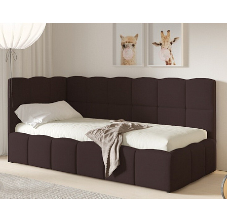 Postel TUNIS 200 x 120, vysoký bok, Velutto 17, Levá Postel TUNIS 200 x 120, vysoký bok, Velutto 17, Levá