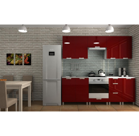 Kuchyňská linka Dalliance MDR 220 bordo lesk Kuchyňská linka Dalliance MDR 220 bordo lesk