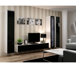 Obývací stěna VIGO 2 - bílo-černá