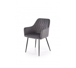 Jídelní židle K558, Šedá/Černá