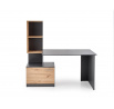 Psací stůl MISO, Grafitový/Dub Artisan