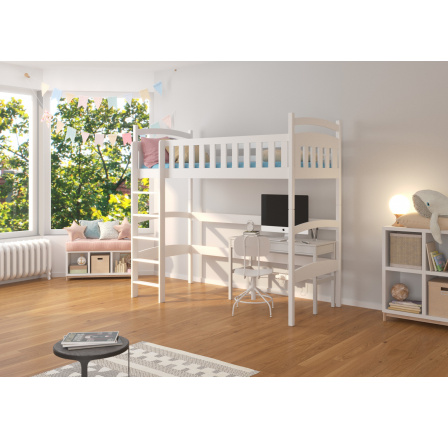 Patrová postel s matrací MIAGO 180x80 Bílá